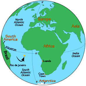 Ascension Island map world